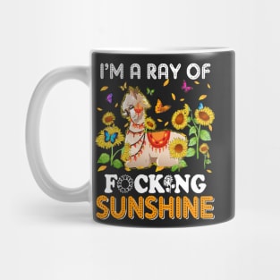 I'm A Ray Of Focking Sunshine Llama Lovers Mug